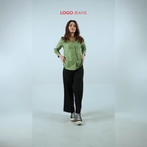 Logo Jeans Kemeja Wanita Ninette Green 24997L9GN