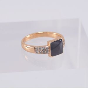 Hyl Jewelry 187J Cincin Titanium Wanita Emas Muda Anti Karat Asli Silver Emas Couple Dewasa Dan Luntur Logam Asesoris