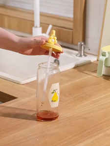 1PC Creative Flower Straw Brush Flexible and Reusable with Hanging Hole for Water Bottle Insulated Cup Straw Cleaning