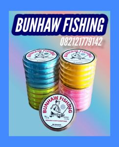 senar pancing bunhaw 1 pak 120rb isi 10roll anti keriting kuat dan cepat tengelam siap pakai
