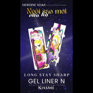 Bút Chì Gel Kẻ Mắt Siêu Chống Trôi Kissme Heroine Make Long Stay Sharp Gel Liner N 0.08G (2 Màu )