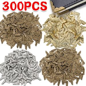 Feelife 300/50PCS Scrapbooking Albums Corner Protectors Card File Menu Metal Book Corner Protector DIY Scrapbooks Photo Albums Decor