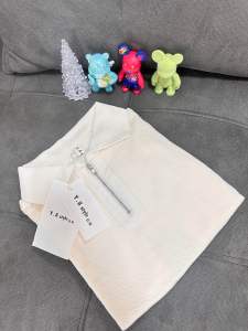 เสื้อโปโลครอปหญิง มีซิปด้านหน้า Shirt คอปก Polo