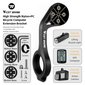 WEST BIKING Bicycle Computer Holder For Garmin/Bryton/Wahoo Speedometer Bike Lights&Camera Mount MTB Road Bicycle Accessories