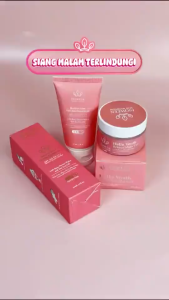 HIQWEEN BUNDLING 4 PCS PAKET PENGHILANG FLEK [RETINOL SOAP NIGHT CREAM GEL SUNSCREEN DAY CREAM]