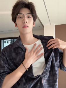 LIUBU | Summer Laid-back Bubble Textured Check Shirt Casual Half-sleeve