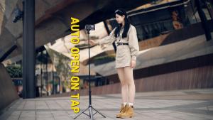 Leekai LK56 Auto opens on ground touch Extendable Vlog Tripod