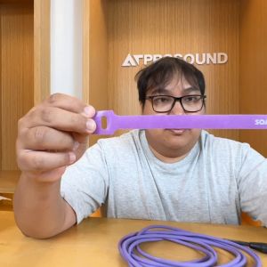 Sommer Cable Hook & Loop Strap สายรัด ตีนตุ๊กแก สีม่วง 15-25cm ของแท้ 100% สายรัด เก็บ สายสัญญาณ AT Prosound