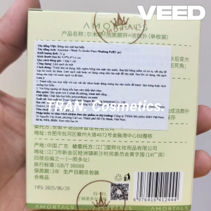 Bông Rửa Mặt Amortals Bông Rửa Mặt Bọt Biển Amortals Giúp Làm Sạch Sâu Mọi Vùng Da Dễ Dàng Vệ Sinh - TRAN Cosmetics