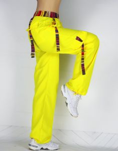 New Arrival Hitpop Hip Hop Jennyq Fitness Ghostwalk Square Hip Hop Flare Cut Pants Sports Running Hanging-Backed Ribbon Aerobics
