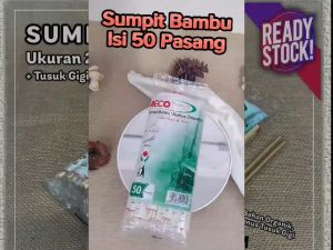 Sumpit Bambu Bamboo Chopstick Steril isi 50 Pasang Higienis Sekali Pakai