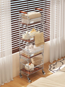 Vintage Elegant Luxurious Mobile Dirty Laundry Basket