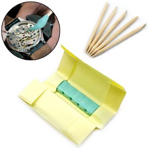 New Watch Parts Movement Cleaning Clay Green Rubber Putty Cleaner With Wooden Stick For Watchmaker Watch Repair Tool Accessories