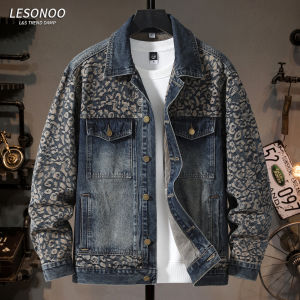 LIANSENNIAO | Áo Khoác Denim Jacquard Thời Trang cho Nam Mùa Xuân Thu