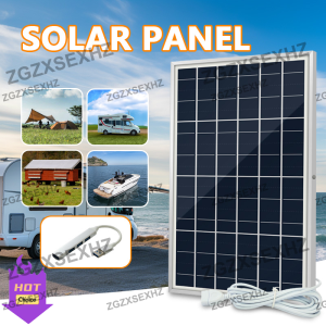 10W Portable Solar Panel Charger for Outdoor Camping Phones Solar Battery Charger with 4in1 USB Port for Phones for RV Boat