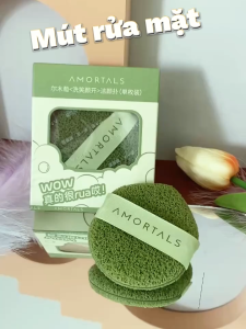 Bông Mút Rửa Mặt Bọt Biển AMORTALS Hình Giọt Nước Hỗ Trợ Làm Sạch Da Mặt
