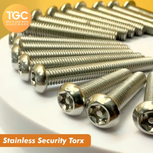 TGC 10PCS M4 ~ M10 SS Security Torx Screw / Stainless Star Bolt with Point