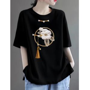 SUSHOUWANGE | New Chinese Style Loose Summer T-shirt
