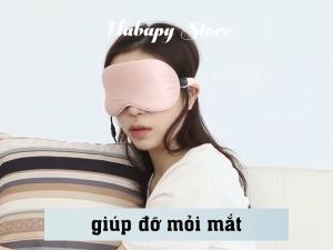 Dụng cụ massage mắt chườm nóng thảo dược bịt mắt có chườm nóng thư giãn khi ngủ bịt mắt ngủ cắm dây USB túi chườm mắt thảo dược làm nóng bằng điện