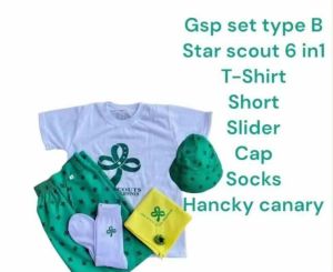 Star Scout Complete Uniform Set 6in1/ GSP T-Shirt/Short/Cap/Socks/Ring & Hat