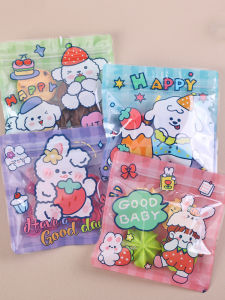 Túi Đựng Đồ Ăn Nhẹ Thủ Công Hình Thỏ Và Chó Mèo Hoạt Hình Túi Khóa Kéo Nén Túi Đựng Đồ Ăn Nhẹ Bánh Quy Hạt Sô Cô La
