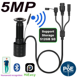 5MP Door Eye IP POE Camera Mini Peephole 1.66mm Lens Motion Detection Video-eye Viewer Intercom Home Security Surveillance Cam