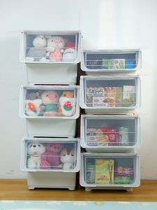 Hộp Đựng Đồ Nắp Lật Thùng Đựng Đồ Dùng Đa Năng Hộp đựng Đồ Chơi Có Thể Xếp Chồng Siêu Tiện Gọn Nắp trong suốt Có bánh xe di chuyển