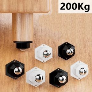 4/12PCS Furniture Casters Wheels 200Kg Universal Wheel 360° Rotation Wheel Self Adhesive For Trash Storage Box Small Furniture