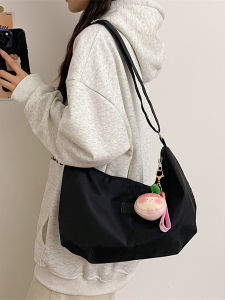 Fashionable Dumpling Shaped Crossbody Bag for Women Commuter Canvas Tote Bag Mobile Phone Bag Student Book Bag Universal Womens Bag