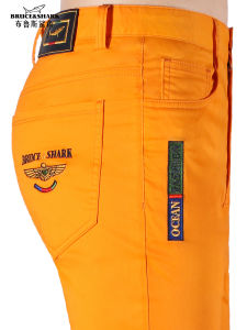 Summer New Mens Fashion Embroidered Straight Leg Casual Pants Thin Loose Long Trousers Large Size Youth Cotton Blend Breathable Shorts