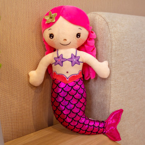 1PC  Cartoon Mermaid Plush Doll Toy Mini Pillow Plush Toys for Birthday Gifts