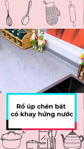 Khay nhựa úp chén bát ráo nước HICO tiện lợi rổ úp bát đĩa có khay hứng nước giao màu ngẫu nhiên