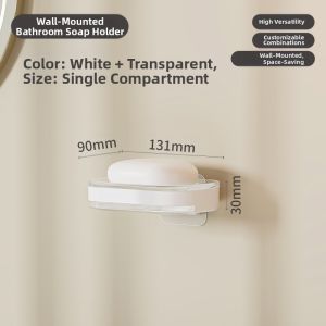 BAOJIAWANG | Wall Mounted No-drilling Dustproof Luxury Soap Dish