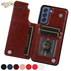 KISSCASE Luxury Slim Fit Wallet Leather Case For Samsung Galaxy S23 Ultra S22 S21 Plus S20 FE Note 20 Ultra