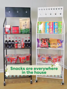 NINI Multi-layer Floor-standing Storage Shelf | Supermarket Convenience Store Snack Display Rack | Food Beverage Display Stand
