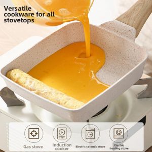 DIHUANTUO | Square Non-Stick Mini Egg & Pancake Fry Pan