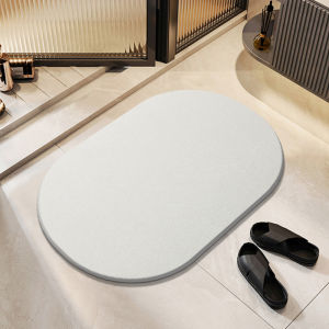 พรมเช็ดเท้ากันลื่นแห้งเร็วสำหรับห้องน้ำ ซิลิโคน ดีไซน์ทันสมัย รุ่น เรียบง่าย รูปทรงสี่เหลี่ยมผืนผ้า โพลีเอสเตอร์ ชิ้น