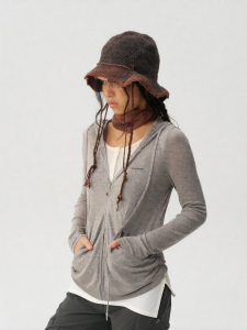 Monterest | Layered Design Knitted Hoodie