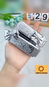 KW Folding Hair Comb Kuromi Hello Kitty Hair Brush With Mirror My Melody Cartoon Anti-Static Portable Hair Comb