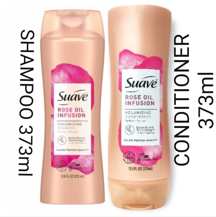 Bundle Set Suave Rose Oil Infusion Volumizing Shampoo Conditioner 373ml X 2 Lazada Ph 0752