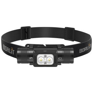 BORUiT HP340 800LM LED Powerful Headlamp Type-C Rechargesble Headlight Waterproof Camping Fishing Head Torch Lantern