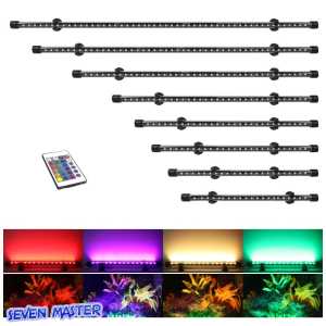 Seven Master 19 30 41 48 58Cm Remote Control Changing Colorful Fish Tank Led Lights Amphibious Aquarium Lighting Aquatic Plant Lights
