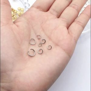 500 Chiếc Vòng Nối Thép Không Gỉ Vòng Tròn Mở Phụ Kiện Làm Đồ Trang Sức Tự Làm - Vòng Tay Dây Chuyền Bông Tai Phụ Kiện