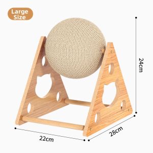 7o | Wearable Cat Scratch Ball Standing Hemp Scratch Board Interactive Teaser Wand