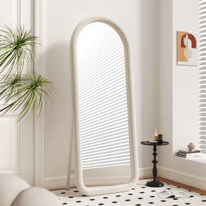 FairCraft Nordic Ins Style Cream Full Body Mirror With Stand Arch Mirror Floor Mirror HD Mirror