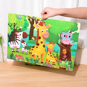 Large Puzzle Ideal for Ages 3 to 6 Perfect for Kindergarten Childrens Day Gifts Prizes Early Education and Developmental Toys 儿童礼盒手提大块拼图3至6岁幼儿园礼物奖品早教益智玩具