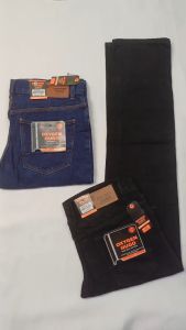 Celana Panjang Jeans Standar Pria Dewasa Oxygen Hugo Warna Navy Blue - Hitam - Distro