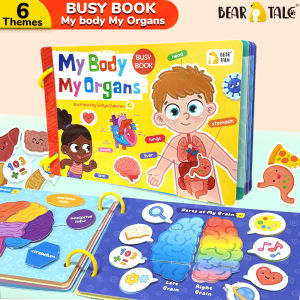 BEAR TALE Toddler Busy Book Montessori Quiet Book for Kids 12 Pages Early Learning Activity Book