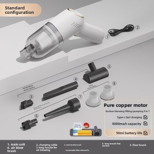 HELLOLEIBOO | Car Vacuum Cleaner Handheld Wireless Portable High Suction Power For Car Interior And Home Use Rechargeable By HELLOLEIBOO