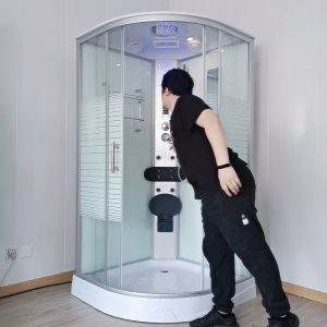 Shower Room Partition Dry Wet Separation Bathroom Prefabricated Fan-Shaped Tempered Glass Screen Wet Dry Separation Bathroom Bathtub 浴室淋浴干湿分离 (21-28 Days Delivery)